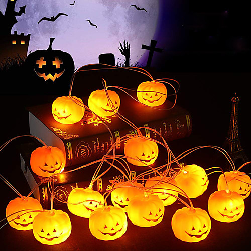 Halloween String Lights Pumpkin Shaped LED String Lights 1.5M 4.9ft 10LEDs Battery Operation Halloween Carnival Garden Party Decoration Light
Halloween String Lights Pumpkin Shaped LED String Lights 1.5M 4.9ft 10LEDs Battery Operation Halloween Carnival Garden Party Decoration Light