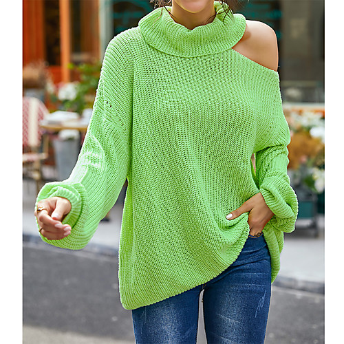 Women's Stylish Oversized Knitted Ripped Solid Colored Plain Pullover Long Sleeve Sweater Cardigans Turtleneck Fall Green
Women's Stylish Oversized Knitted Ripped Solid Colored Plain Pullover Long Sleeve Sweater Cardigans Turtleneck Fall Green
