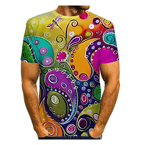 Men's T shirt 3D Print Graphic Paisley Plus Size Print Short Sleeve Daily Tops Elegant Exaggerated Rainbow
Men's T shirt 3D Print Graphic Paisley Plus Size Print Short Sleeve Daily Tops Elegant Exaggerated Rainbow