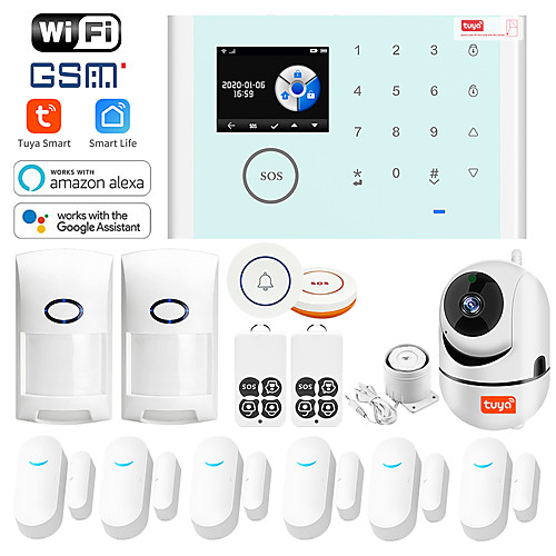 CS118 Alarm System TUYA Wifi GSM GPRS Multilingual ligent Voice Home Alarm System Set With IP Camera(15Pcs)
CS118 Alarm System TUYA Wifi GSM GPRS Multilingual ligent Voice Home Alarm System Set With IP Camera(15Pcs)