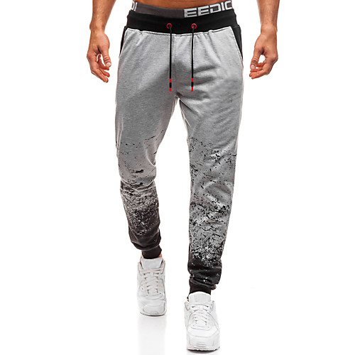 Men's Basic Daily Going out Sweatpants Pants Print Full Length Drawstring Light gray Dark Gray
Men's Basic Daily Going out Sweatpants Pants Print Full Length Drawstring Light gray Dark Gray