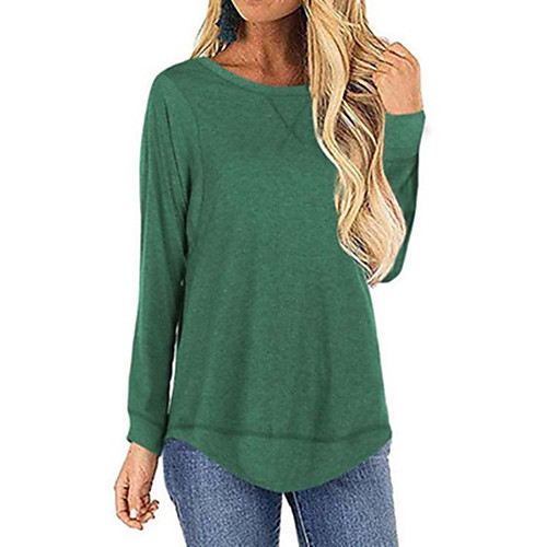 Women's Plus Size Blouse Shirt Solid Colored Long Sleeve Round Neck Basic Tops Cotton Black Blue Fuchsia
Women's Plus Size Blouse Shirt Solid Colored Long Sleeve Round Neck Basic Tops Cotton Black Blue Fuchsia