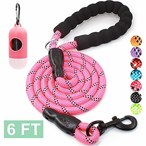 strong dog leash with comfortable padded handle and highly reflective threads dog leashes for small medium and large dogs
strong dog leash with comfortable padded handle and highly reflective threads dog leashes for small medium and large dogs