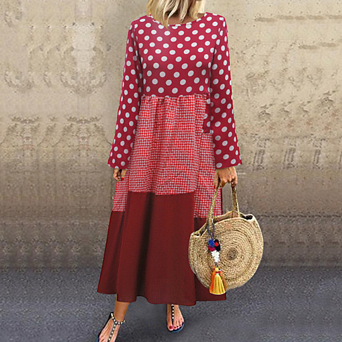 Women's T Shirt Dress Tee Dress Maxi long Dress Fuchsia Long Sleeve Polka Dot Summer Casual 2021 XS S M L XL XXL 3XL 4XL
Women's T Shirt Dress Tee Dress Maxi long Dress Fuchsia Long Sleeve Polka Dot Summer Casual 2021 XS S M L XL XXL 3XL 4XL