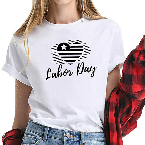Women's T shirt Graphic Prints Print Round Neck Basic Tops 100% Cotton White Black Yellow
Women's T shirt Graphic Prints Print Round Neck Basic Tops 100% Cotton White Black Yellow