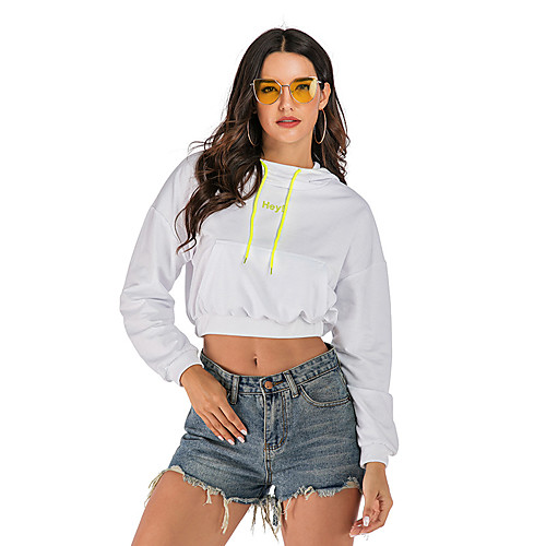 Women's Cropped Hoddie Plain Solid Color Daily non-printing Basic Hoodies Sweatshirts White
Women's Cropped Hoddie Plain Solid Color Daily non-printing Basic Hoodies Sweatshirts White