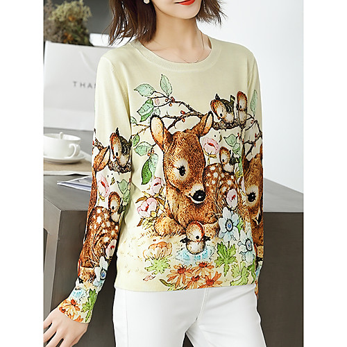 Women's Stylish Boho Knitted Geometric Animal Pullover Long Sleeve Sweater Cardigans Crew Neck Round Neck Fall Yellow
Women's Stylish Boho Knitted Geometric Animal Pullover Long Sleeve Sweater Cardigans Crew Neck Round Neck Fall Yellow