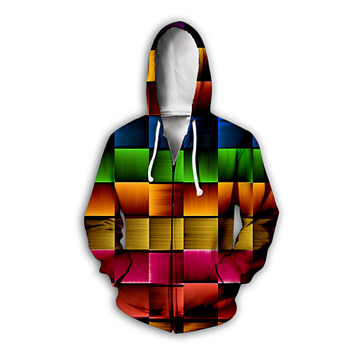 Men's Zip Up Hoodie Sweatshirt Graphic Color Block Hooded Daily Weekend 3D Print Basic Casual Hoodies Sweatshirts Rainbow
Men's Zip Up Hoodie Sweatshirt Graphic Color Block Hooded Daily Weekend 3D Print Basic Casual Hoodies Sweatshirts Rainbow