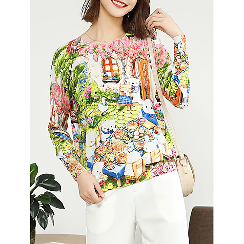 Women's Stylish Knitted Geometric Pullover Long Sleeve Sweater Cardigans Crew Neck Round Neck Fall
Women's Stylish Knitted Geometric Pullover Long Sleeve Sweater Cardigans Crew Neck Round Neck Fall