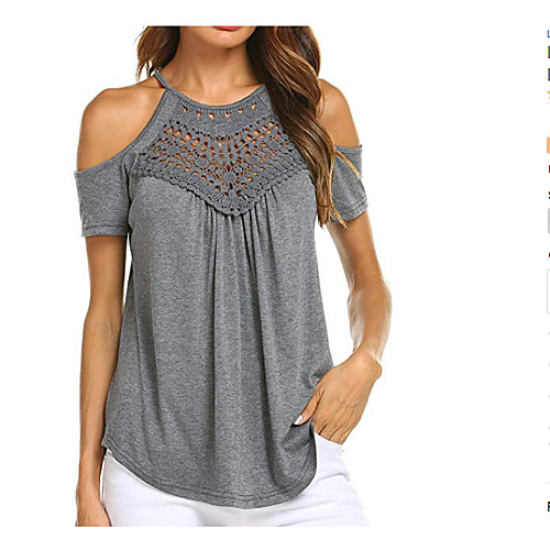 Women's T shirt Solid Colored Cut Out Halter Neck Streetwear Tops Cotton White Black Purple
Women's T shirt Solid Colored Cut Out Halter Neck Streetwear Tops Cotton White Black Purple
