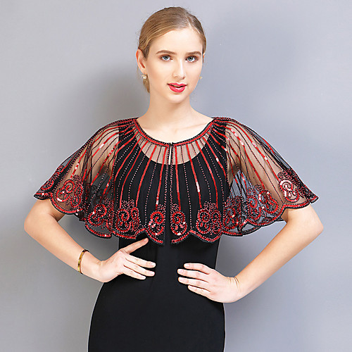 The Great Gatsby Vintage 1920s Cloak Party Costume Masquerade Women's Sequins Tassel Fringe Costume Golden / Black / Red / BlackGolden Vintage Cosplay Party Homecoming Prom / Shawl
The Great Gatsby Vintage 1920s Cloak Party Costume Masquerade Women's Sequins Tassel Fringe Costume Golden / Black / Red / BlackGolden Vintage Cosplay Party Homecoming Prom / Shawl