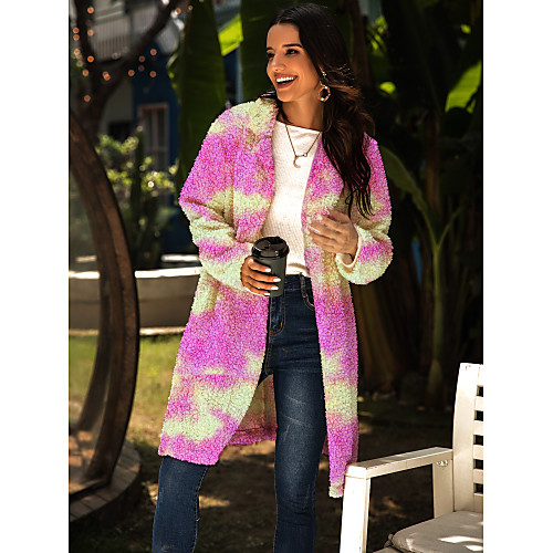 Women's Coat Daily Fall & Winter Long Coat V Neck Regular Fit Streetwear Jacket Long Sleeve Striped Blushing Pink
Women's Coat Daily Fall & Winter Long Coat V Neck Regular Fit Streetwear Jacket Long Sleeve Striped Blushing Pink