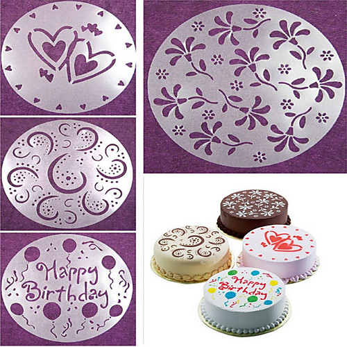 4 pcs/set Cake Spray Mold Happy Birthday Flowers Heart Pattern Spray Stencils Birthday Cake Decoration Mold Set
4 pcs/set Cake Spray Mold Happy Birthday Flowers Heart Pattern Spray Stencils Birthday Cake Decoration Mold Set