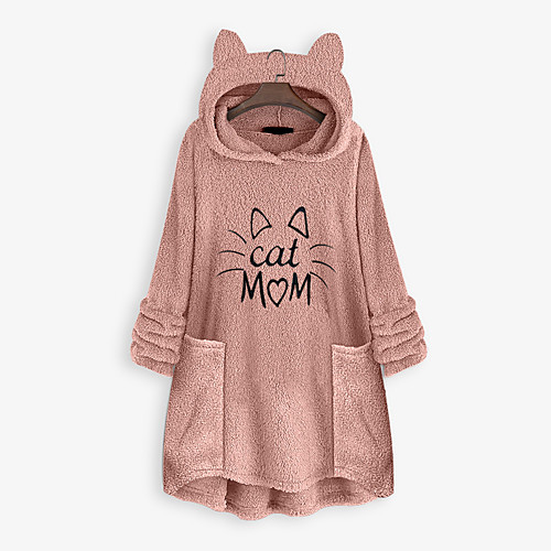 Women's Pullover Hoodie Sweatshirt Graphic Text Letter Daily Basic Cute Hoodies Sweatshirts Oversized Yellow Blushing Pink Wine / Animal
Women's Pullover Hoodie Sweatshirt Graphic Text Letter Daily Basic Cute Hoodies Sweatshirts Oversized Yellow Blushing Pink Wine / Animal