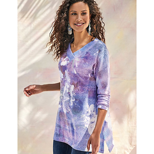 Women's Blouse Shirt Tie Dye Long Sleeve Round Neck Tops Basic Basic Top Purple
Women's Blouse Shirt Tie Dye Long Sleeve Round Neck Tops Basic Basic Top Purple
