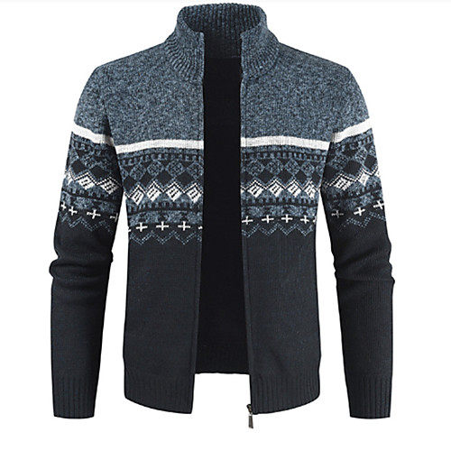 Men's Color Block Sweater Long Sleeve Sweater Cardigans Stand Collar Fall Winter Wine Light gray Dark Gray
Men's Color Block Sweater Long Sleeve Sweater Cardigans Stand Collar Fall Winter Wine Light gray Dark Gray