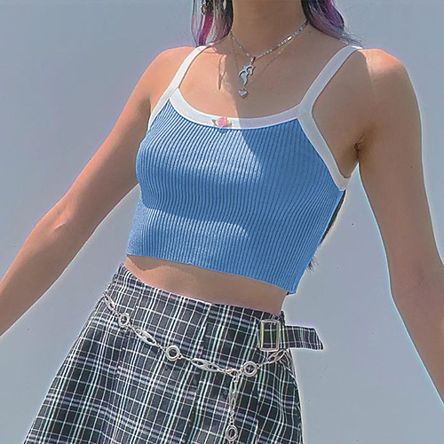 Women's Camisole Solid Colored Patchwork U Neck Sexy Streetwear Tops Blue / Crop
Women's Camisole Solid Colored Patchwork U Neck Sexy Streetwear Tops Blue / Crop