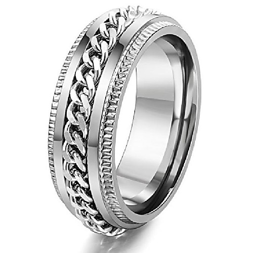 stainless steel 8mm rings for men chain rings biker grooved edge silver size 12
stainless steel 8mm rings for men chain rings biker grooved edge silver size 12
