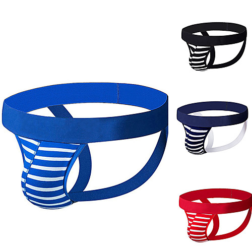 Men's Jockstrap Athletic Supporters Athleisure Underwear Briefs Bottoms Modal Fitness Gym Workout Performance Running Training Breathable Quick Dry Soft Sport Stripes Black Red Sky Blue Royal Blue
Men's Jockstrap Athletic Supporters Athleisure Underwear Briefs Bottoms Modal Fitness Gym Workout Performance Running Training Breathable Quick Dry Soft Sport Stripes Black Red Sky Blue Royal Blue