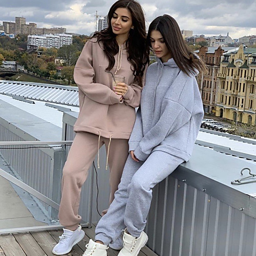 Women's 2 Piece Tracksuit Sweatsuit Street Casual 2pcs Winter Long Sleeve Elastane Breathable Soft Fitness Gym Workout Performance Running Jogging Sportswear Oversized Solid Colored Hoodie Black Army
Women's 2 Piece Tracksuit Sweatsuit Street Casual 2pcs Winter Long Sleeve Elastane Breathable Soft Fitness Gym Workout Performance Running Jogging Sportswear Oversized Solid Colored Hoodie Black Army