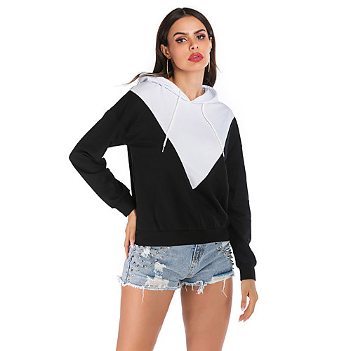 Women's Pullover Hoodie Sweatshirt Geometric Daily Casual Hoodies Sweatshirts Cotton Loose Black
Women's Pullover Hoodie Sweatshirt Geometric Daily Casual Hoodies Sweatshirts Cotton Loose Black