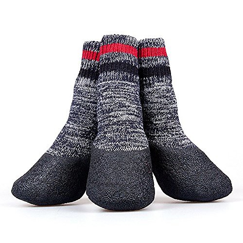 pet dog socks dog boots shoes puppy outdoor indoor waterproof nonslip sports socks shoes boots for dog rubber sole paw protection for small medium large pet dog (#3, black)
pet dog socks dog boots shoes puppy outdoor indoor waterproof nonslip sports socks shoes boots for dog rubber sole paw protection for small medium large pet dog (#3, black)