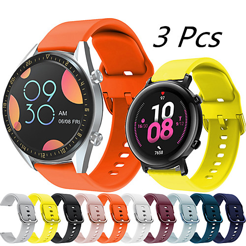 3 PCS Sport Silicone Watch Band for Huawei Watch GT 2e / Honor Magic Watch 2 46mm 42mm / GT2 46mm / GT2 42mm / GT Active / Watch 2 / Watch 2 Pro Replaceable Bracelet Wrist Strap Wristband
3 PCS Sport Silicone Watch Band for Huawei Watch GT 2e / Honor Magic Watch 2 46mm 42mm / GT2 46mm / GT2 42mm / GT Active / Watch 2 / Watch 2 Pro Replaceable Bracelet Wrist Strap Wristband