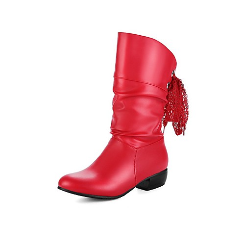 Women's Boots Wedge Heel Round Toe Mid Calf Boots Booties Ankle Boots Classic Daily PU Solid Colored Red White Black / Booties / Ankle Boots / Booties / Ankle Boots
Women's Boots Wedge Heel Round Toe Mid Calf Boots Booties Ankle Boots Classic Daily PU Solid Colored Red White Black / Booties / Ankle Boots / Booties / Ankle Boots