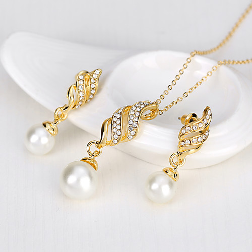 Women's Jewelry Set Bridal Jewelry Sets Cut Out Precious Fashion Imitation Pearl Silver Plated Gold Plated Earrings Jewelry Gold / Silver For Christmas Wedding Party Evening Gift Formal 1 set
Women's Jewelry Set Bridal Jewelry Sets Cut Out Precious Fashion Imitation Pearl Silver Plated Gold Plated Earrings Jewelry Gold / Silver For Christmas Wedding Party Evening Gift Formal 1 set