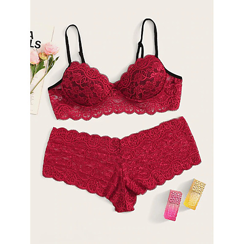Women's Lace Super Sexy Suits Nightwear Jacquard Embroidered Red XL XXL 3XL / Strap / Deep V / Strap
Women's Lace Super Sexy Suits Nightwear Jacquard Embroidered Red XL XXL 3XL / Strap / Deep V / Strap
