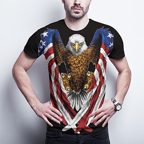 Men's T shirt 3D Print Graphic National Flag Animal Plus Size Print Short Sleeve Daily Tops Basic Blue
Men's T shirt 3D Print Graphic National Flag Animal Plus Size Print Short Sleeve Daily Tops Basic Blue