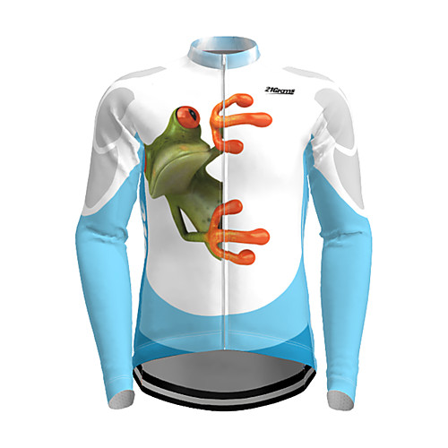 21Grams Men's Long Sleeve Cycling Jersey Polyester Blue Orange Green Frog Animal Bike Jersey Top Mountain Bike MTB Road Bike Cycling Quick Dry Breathable Reflective Strips Sports Clothing Apparel
21Grams Men's Long Sleeve Cycling Jersey Polyester Blue Orange Green Frog Animal Bike Jersey Top Mountain Bike MTB Road Bike Cycling Quick Dry Breathable Reflective Strips Sports Clothing Apparel