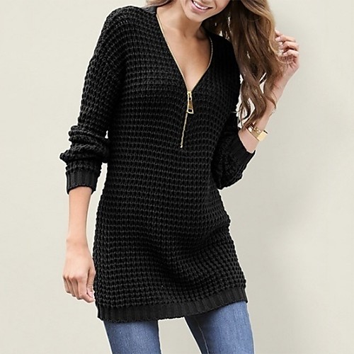 Women's Basic Knitted Solid Color Plain Dress Acrylic Fibers Long Sleeve Sweater Cardigans V Neck Fall Winter White Black Red
Women's Basic Knitted Solid Color Plain Dress Acrylic Fibers Long Sleeve Sweater Cardigans V Neck Fall Winter White Black Red