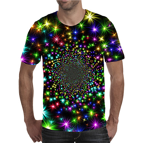 Men's T shirt Shirt 3D Print Graphic Plus Size Print Short Sleeve Daily Tops Elegant Exaggerated Round Neck Rainbow
Men's T shirt Shirt 3D Print Graphic Plus Size Print Short Sleeve Daily Tops Elegant Exaggerated Round Neck Rainbow
