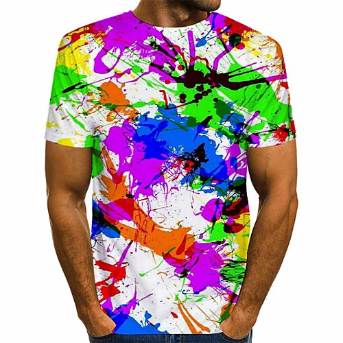 Men's T shirt Shirt Rainbow Graphic Print Short Sleeve Daily Tops Streetwear Round Neck Rainbow
Men's T shirt Shirt Rainbow Graphic Print Short Sleeve Daily Tops Streetwear Round Neck Rainbow