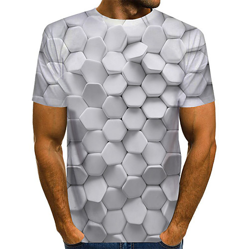 Men's T shirt Shirt Graphic Optical Illusion Print Short Sleeve Daily Tops Basic Exaggerated Round Neck White
Men's T shirt Shirt Graphic Optical Illusion Print Short Sleeve Daily Tops Basic Exaggerated Round Neck White