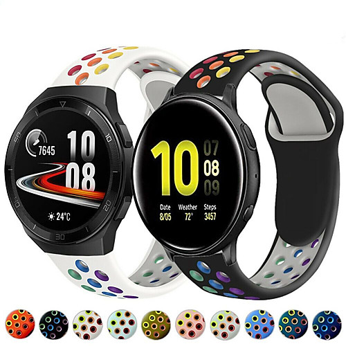 Rainbow Silicone Watch Band for Huawei Watch GT 2e / GT2 46mm / GT2 42mm / GT Active / Honor Magic Watch 2 46mm / 42mm / Watch 2 Pro / Watch 2 Replaceable Bracelet Wrist Strap Wristband
Rainbow Silicone Watch Band for Huawei Watch GT 2e / GT2 46mm / GT2 42mm / GT Active / Honor Magic Watch 2 46mm / 42mm / Watch 2 Pro / Watch 2 Replaceable Bracelet Wrist Strap Wristband