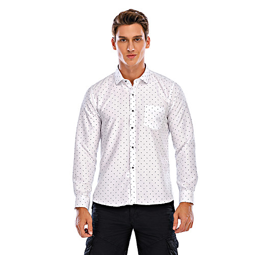 Men's Shirt Polka Dot Geometric Print Long Sleeve Daily Tops Business Basic White Blue Blushing Pink
Men's Shirt Polka Dot Geometric Print Long Sleeve Daily Tops Business Basic White Blue Blushing Pink