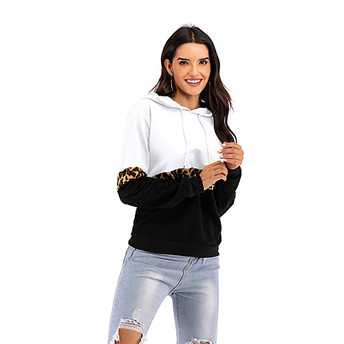 Women's Hoodie Pullover Leopard Cheetah Print Daily Basic Hoodies Sweatshirts White
Women's Hoodie Pullover Leopard Cheetah Print Daily Basic Hoodies Sweatshirts White