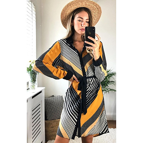 Women's Shirt Dress Knee Length Dress Blue Yellow Green Long Sleeve Print Print Summer Shirt Collar Hot Casual 2021 S M L XL XXL
Women's Shirt Dress Knee Length Dress Blue Yellow Green Long Sleeve Print Print Summer Shirt Collar Hot Casual 2021 S M L XL XXL
