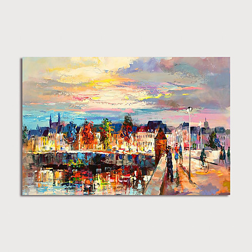 Oil Painting Handmade Hand Painted Wall Art Landscape Town Sunset Home Decoration Décor Stretched Frame Ready to Hang
Oil Painting Handmade Hand Painted Wall Art Landscape Town Sunset Home Decoration Décor Stretched Frame Ready to Hang