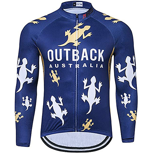 21Grams Men's Long Sleeve Cycling Jersey Winter Polyester Dark Blue Animal Bike Jersey Top Mountain Bike MTB Road Bike Cycling UV Resistant Quick Dry Breathable Sports Clothing Apparel / Stretchy
21Grams Men's Long Sleeve Cycling Jersey Winter Polyester Dark Blue Animal Bike Jersey Top Mountain Bike MTB Road Bike Cycling UV Resistant Quick Dry Breathable Sports Clothing Apparel / Stretchy