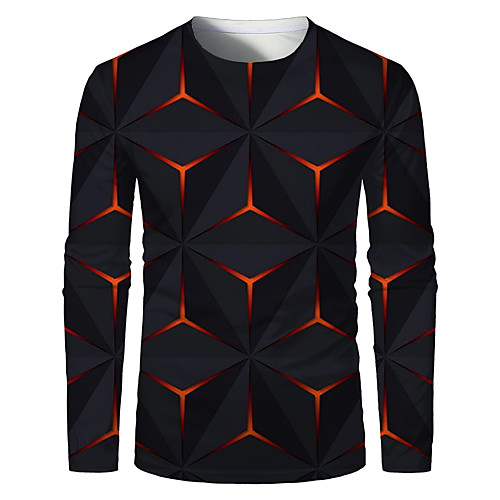 Men's T shirt 3D Print Graphic Optical Illusion Plus Size Print Long Sleeve Daily Tops Elegant Exaggerated Round Neck Red
Men's T shirt 3D Print Graphic Optical Illusion Plus Size Print Long Sleeve Daily Tops Elegant Exaggerated Round Neck Red