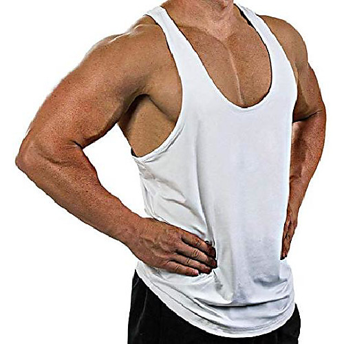 men's muscle tank tops bodybuiding stringer athletic workout gym fitness vest t-shirts (us-s, white)
men's muscle tank tops bodybuiding stringer athletic workout gym fitness vest t-shirts (us-s, white)