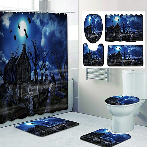 Halloween Night Pyscho Pattern PrintingBathroom Shower Curtain Leisure Toilet Four-Piece Design
Halloween Night Pyscho Pattern PrintingBathroom Shower Curtain Leisure Toilet Four-Piece Design