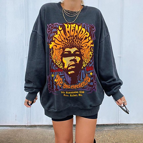 Women's Hoodie Sweatshirt Graphic Oversized Daily Other Prints Basic Oversized Hoodies Sweatshirts Loose Gray Orange
Women's Hoodie Sweatshirt Graphic Oversized Daily Other Prints Basic Oversized Hoodies Sweatshirts Loose Gray Orange