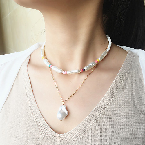 Women's Choker Necklace Pendant Necklace Drop Friends Vertical / Gold bar Precious Lucky Blessed Luxury Unique Design Fashion Punk Imitation Pearl Glass Alloy White 50 cm Necklace Jewelry 2pcs For
Women's Choker Necklace Pendant Necklace Drop Friends Vertical / Gold bar Precious Lucky Blessed Luxury Unique Design Fashion Punk Imitation Pearl Glass Alloy White 50 cm Necklace Jewelry 2pcs For