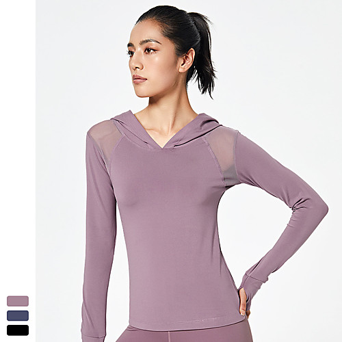 Women's Yoga Top Winter Thumbhole Patchwork Fashion Black Purple Blue Mesh Spandex Yoga Fitness Running Top Long Sleeve Sport Activewear Breathable Quick Dry Comfortable Stretchy
Women's Yoga Top Winter Thumbhole Patchwork Fashion Black Purple Blue Mesh Spandex Yoga Fitness Running Top Long Sleeve Sport Activewear Breathable Quick Dry Comfortable Stretchy