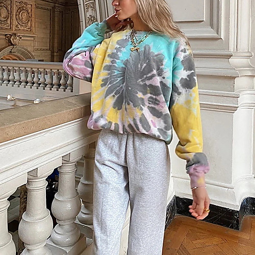 Women's Hoodie Sweatshirt Tie Dye Oversized Daily Other Prints Basic Hoodies Sweatshirts Loose Rainbow
Women's Hoodie Sweatshirt Tie Dye Oversized Daily Other Prints Basic Hoodies Sweatshirts Loose Rainbow