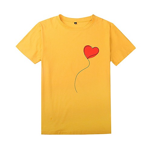 Women's T shirt Graphic Prints Print Round Neck Tops Basic Basic Top White Yellow Light gray
Women's T shirt Graphic Prints Print Round Neck Tops Basic Basic Top White Yellow Light gray